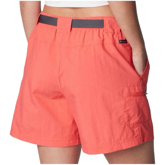 Columbia Sandy River Cargo Gorpcore Hiking Outdoors Shorts in Orange | Large - Picture 2 of 9